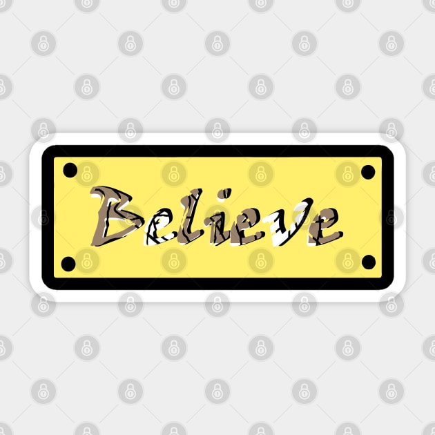 Believe Sticker by Lamink